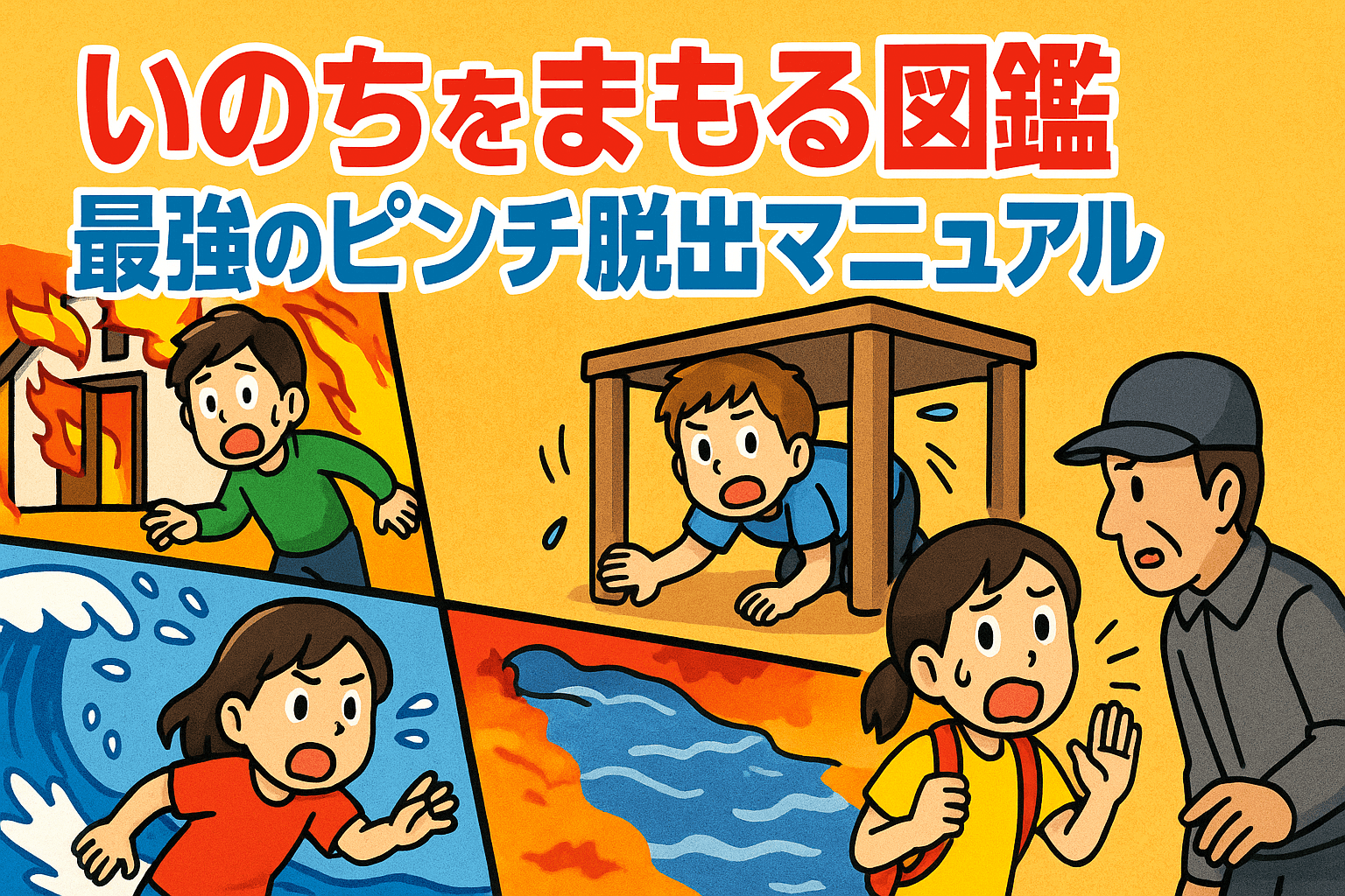 子どもの命を守る！『いのちをまもる図鑑 最強のピンチ脱出マニュアル』で学ぶ防災力
